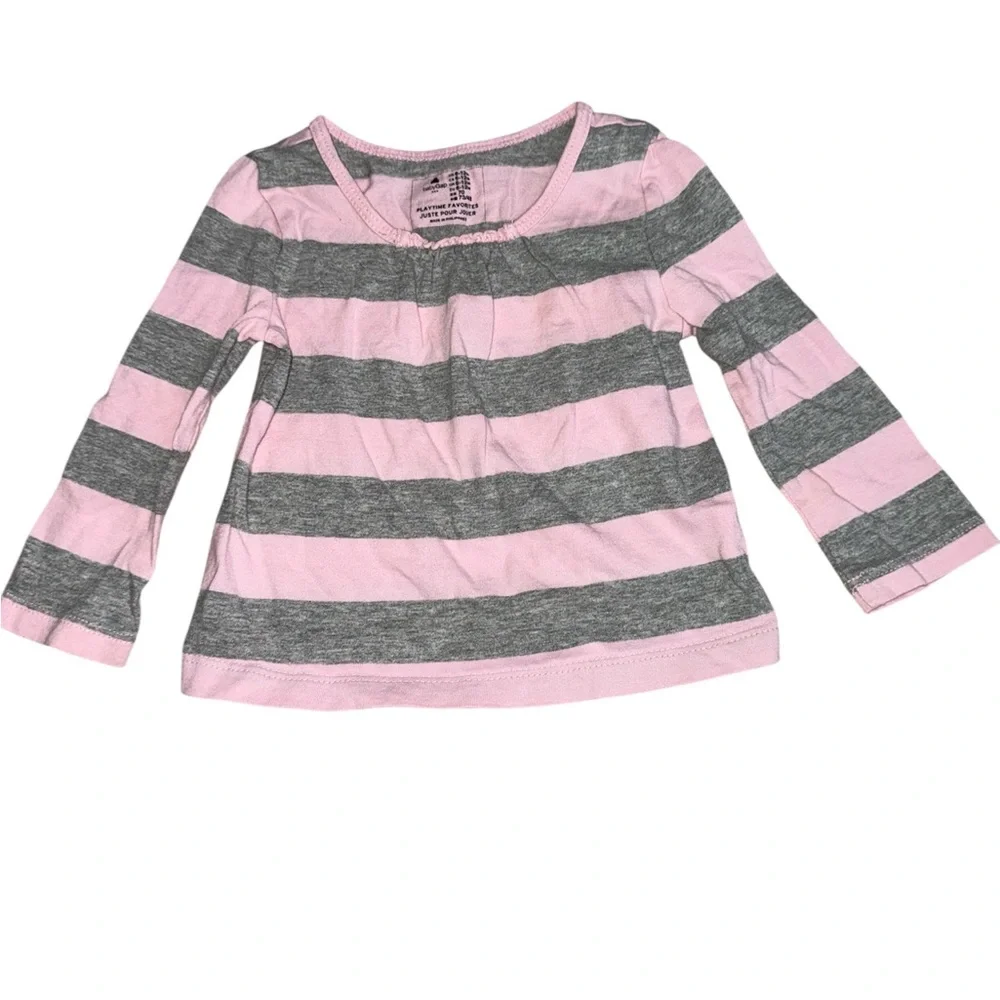 6-12 Months Baby Gap Girls' Pink and Gray Clothing Bundle Set (5 Pieces)